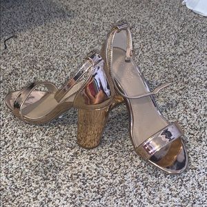 Charlotte Russe Gold Heels. Never worn!
